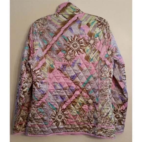 VicaModa Reversable 100% Silk Shell Light Quilted Jacket 10-8 Bubble Gum Pink - Picture 6 of 11